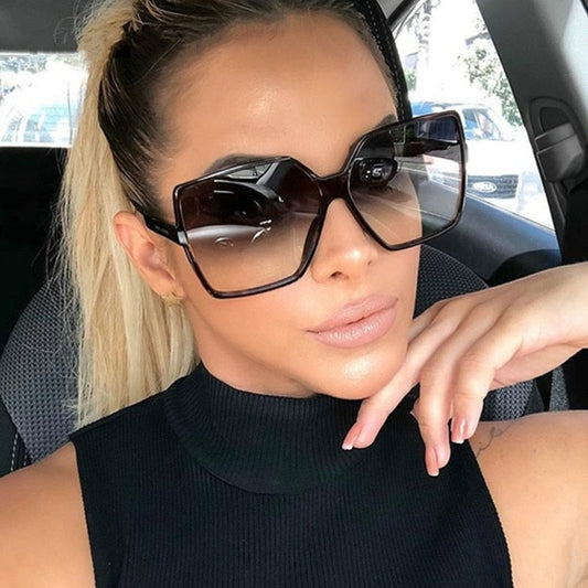 Higody moda damska okulary przeciwsłoneczne Oversize Gradient plastikowe marka projektant kobiece okulary przeciwsłoneczne UV400 lentes de sol mujer