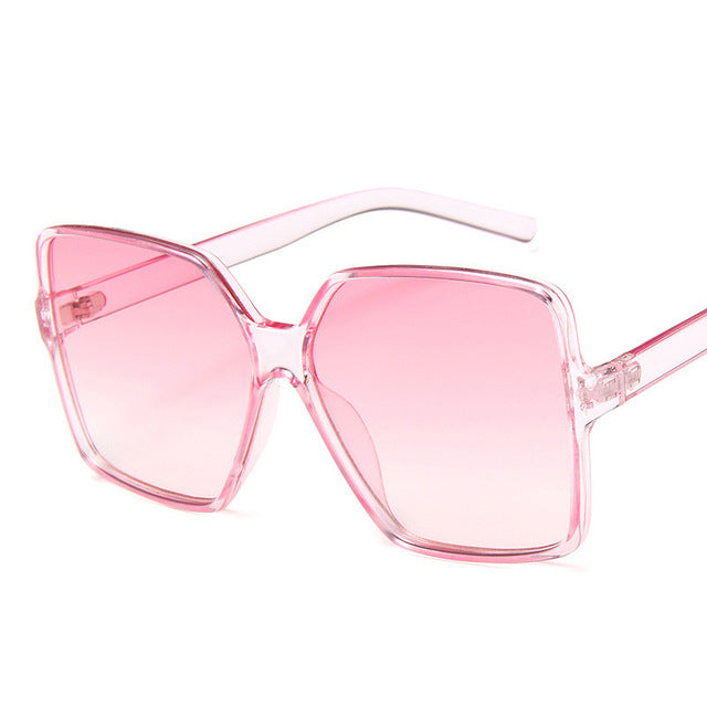 Higody Fashion Dámské nadměrné sluneční brýle Gradient Plast Značka Návrhář Dámské sluneční brýle UV400 lentes de sol mujer