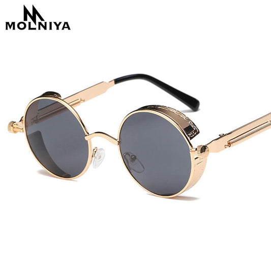 Metalne okrugle Steampunk sunčane naočale Muške Ženske modne naočale Brand Designer Retro okvir Vintage sunčane naočale visoke kvalitete UV400