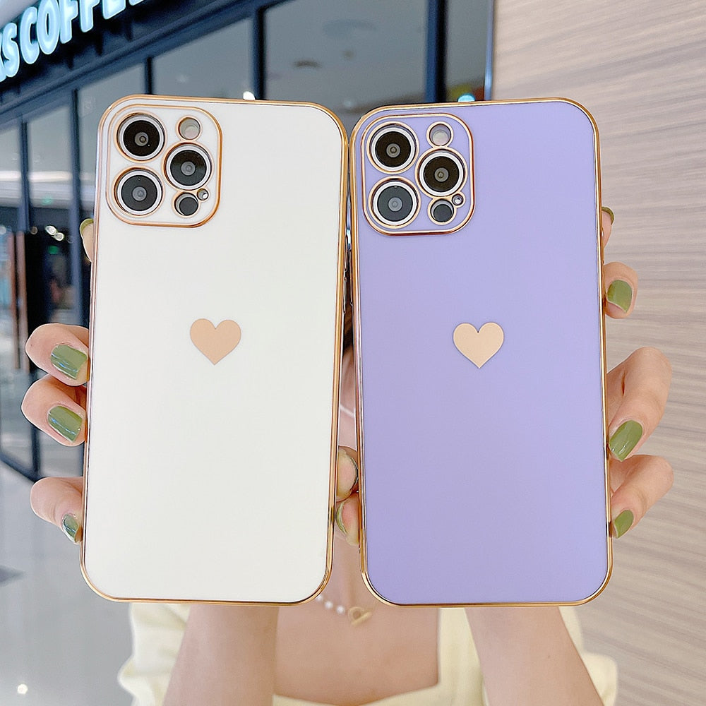 Love Heart Full Cover pouzdro na iPhone