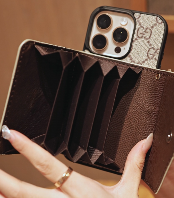 Prémiové pokročilé pouzdro na iPhone Crossbody s držákem karty & řemínkem přes rameno