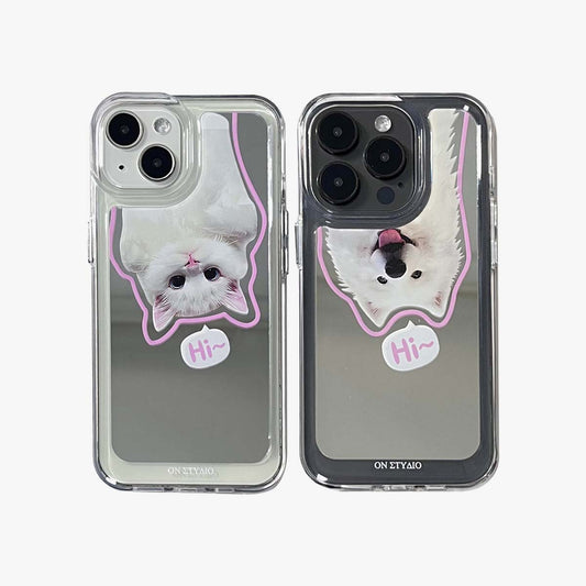 Ogledalo za iPhone Case | Couple Cats & Dogs Bok (kupite 2 i dobit ćete 50% popusta na jedan)