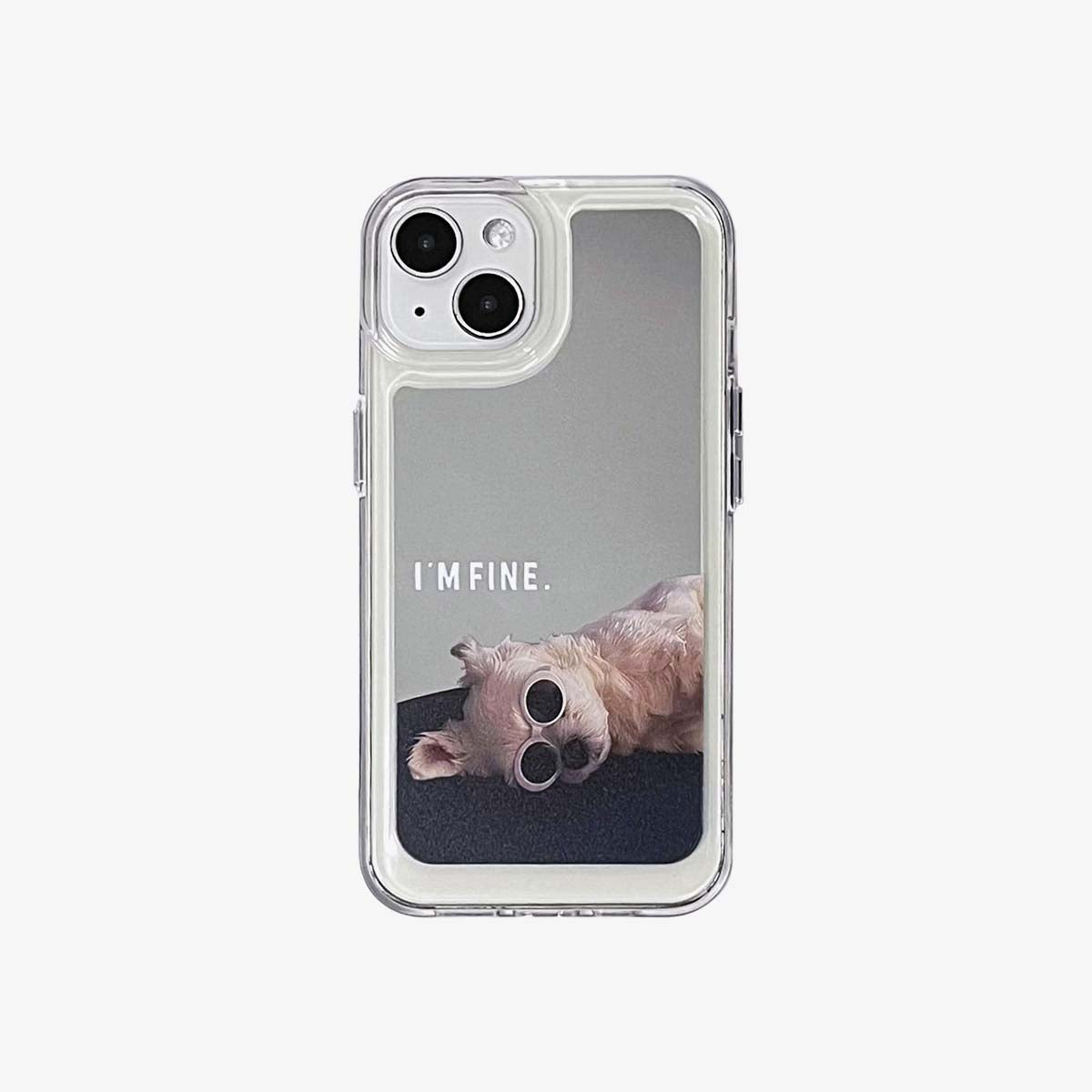 Zrcadlové pouzdro na iPhone | Couple Dogs I Am Fine (kupte 2 a získejte 50% slevu na jeden)
